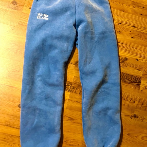 KILL CREW LUX ACID WASH SWEATPANTS - Blue S UNISEX - Picture 7 of 8